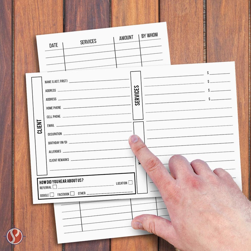 S Superfine Printing Customer Information Card â€“ Beautician, Nail, Hairdresser Cosmetologist Customer Client Contact Profile Record Cards | Printed on Premium Cardstock | 5 x 8 Inches | 50 per Pack - Image 4